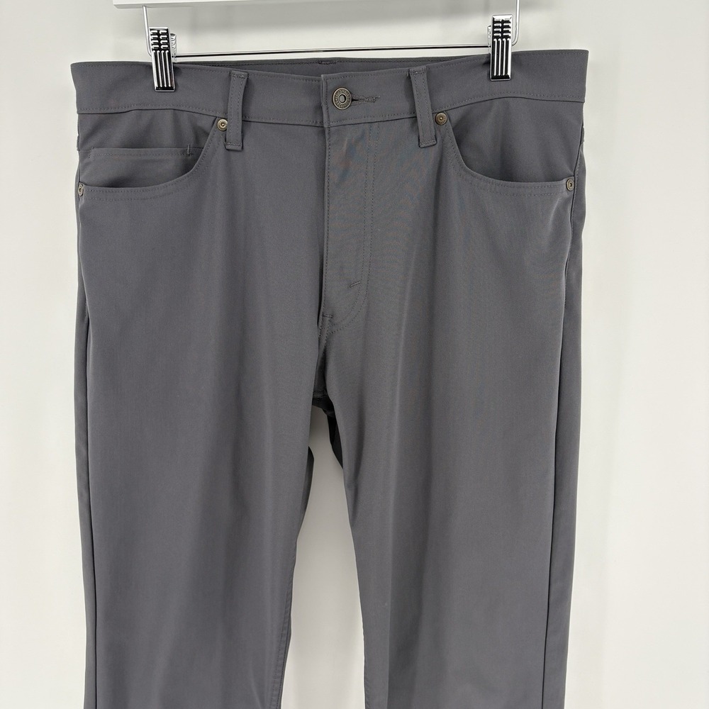 Levi's 511 Slim Tech Five Pocket Pants Mid Rise Stretch Gray UPF 50+ Men 33X32